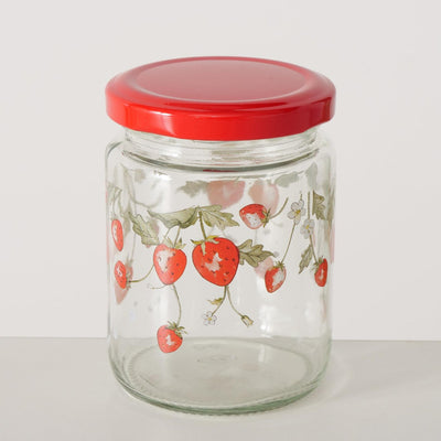 Boltze home pot de conservation fraise 240ml verre