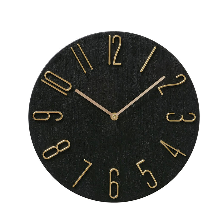 Boltze home horloge murale analogique ø30cm plastique noir