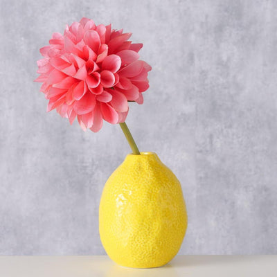 Boltze home vase citron h12cm jaune dolomite
