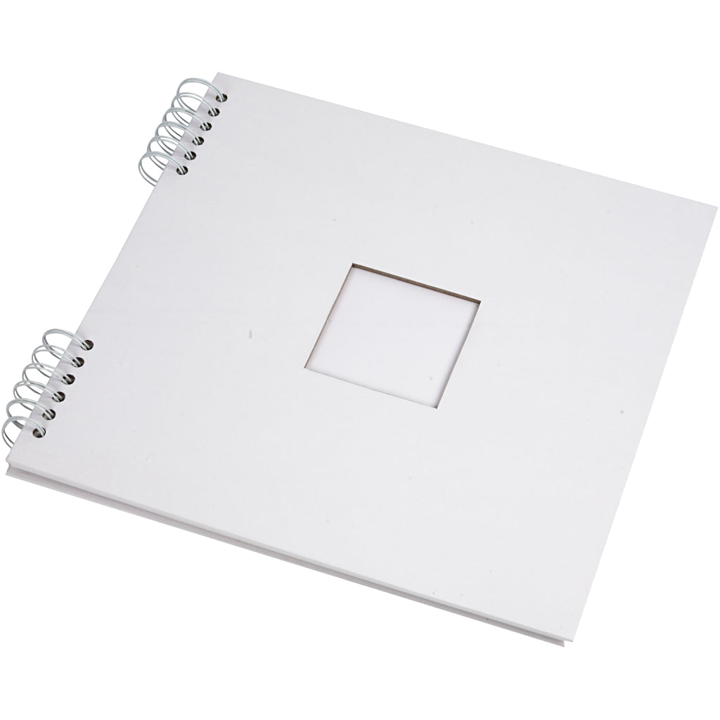 Creativ company Album à spirales, taille 30,5x30,5 cm, 250 g, blanc, 1 pièce