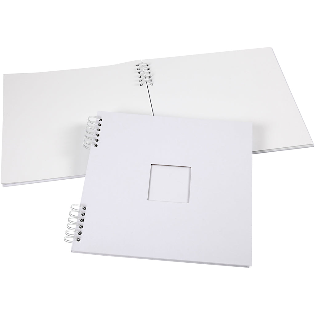 Creativ company Album à spirales, taille 30,5x30,5 cm, 250 g, blanc, 1 pièce