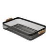 Boltze home plateau métal bois noir 51x27x8cm