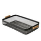 Boltze home plateau métal bois noir 51x27x8cm
