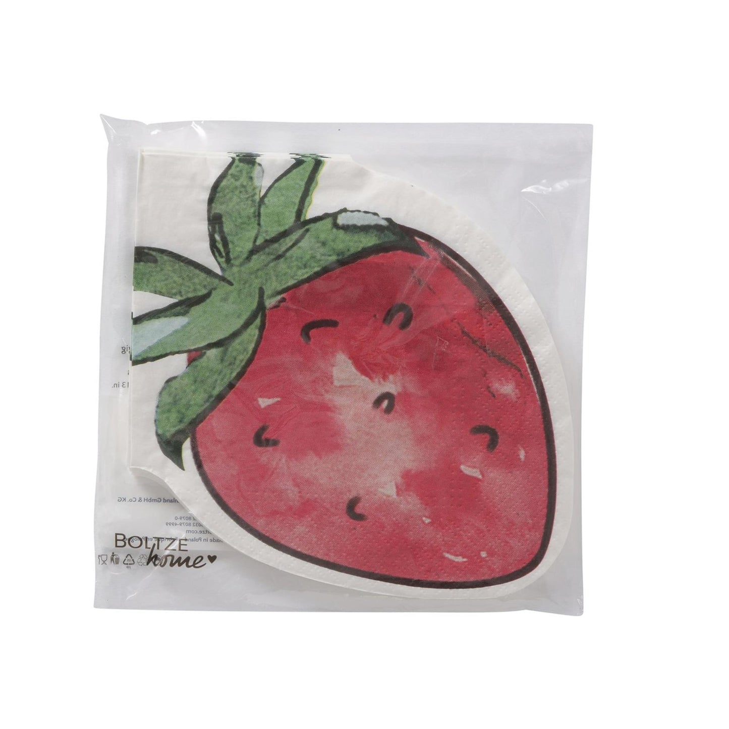 Boltze home serviettes fraise 12 pièces papier
