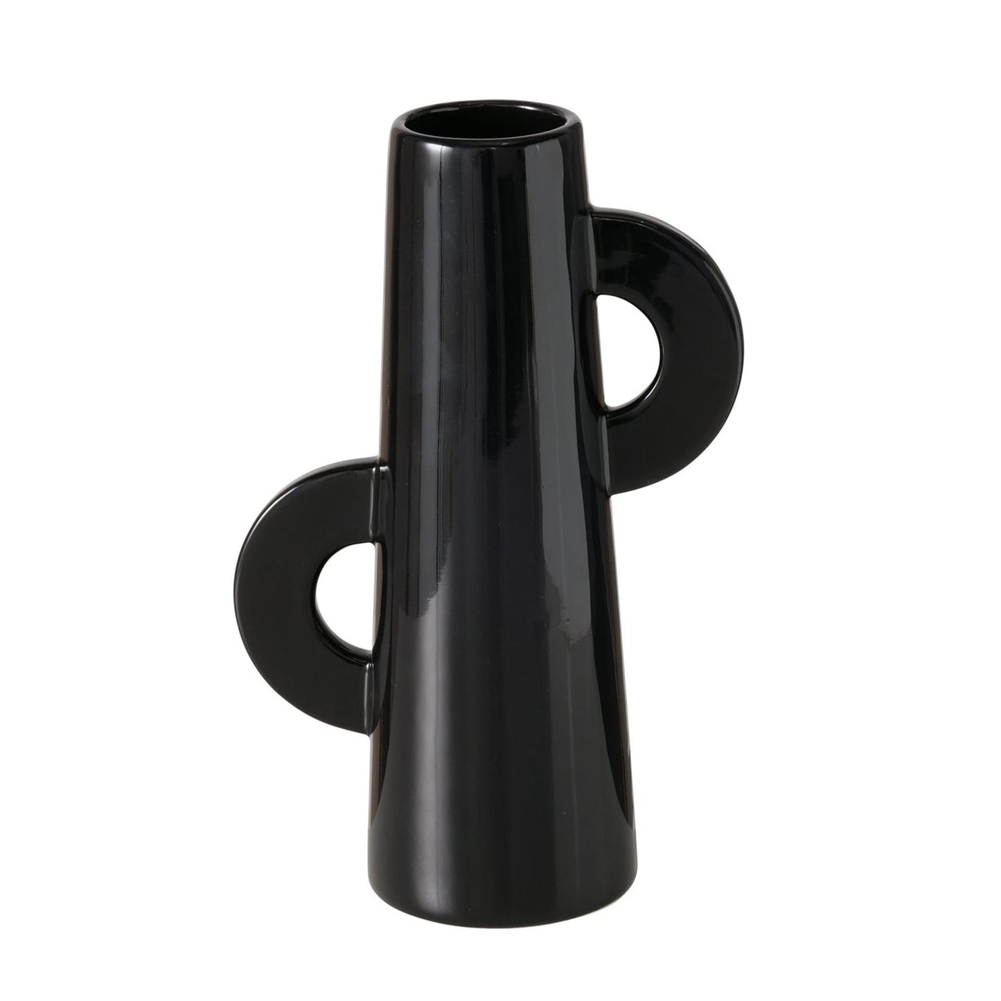 Boltze home vase céramique noir h26cm