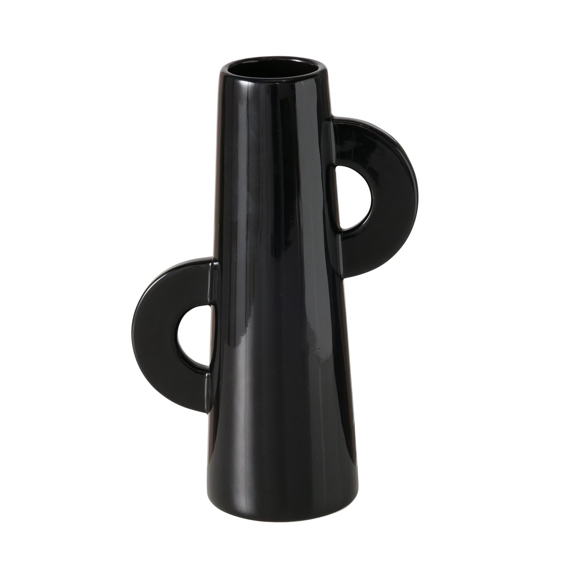 Boltze home vase céramique noir h26cm