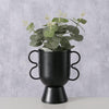 Boltze home pot de fleur h16 métal noir mat