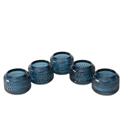 Boltze home photophore bleu h6cm 3 assortis