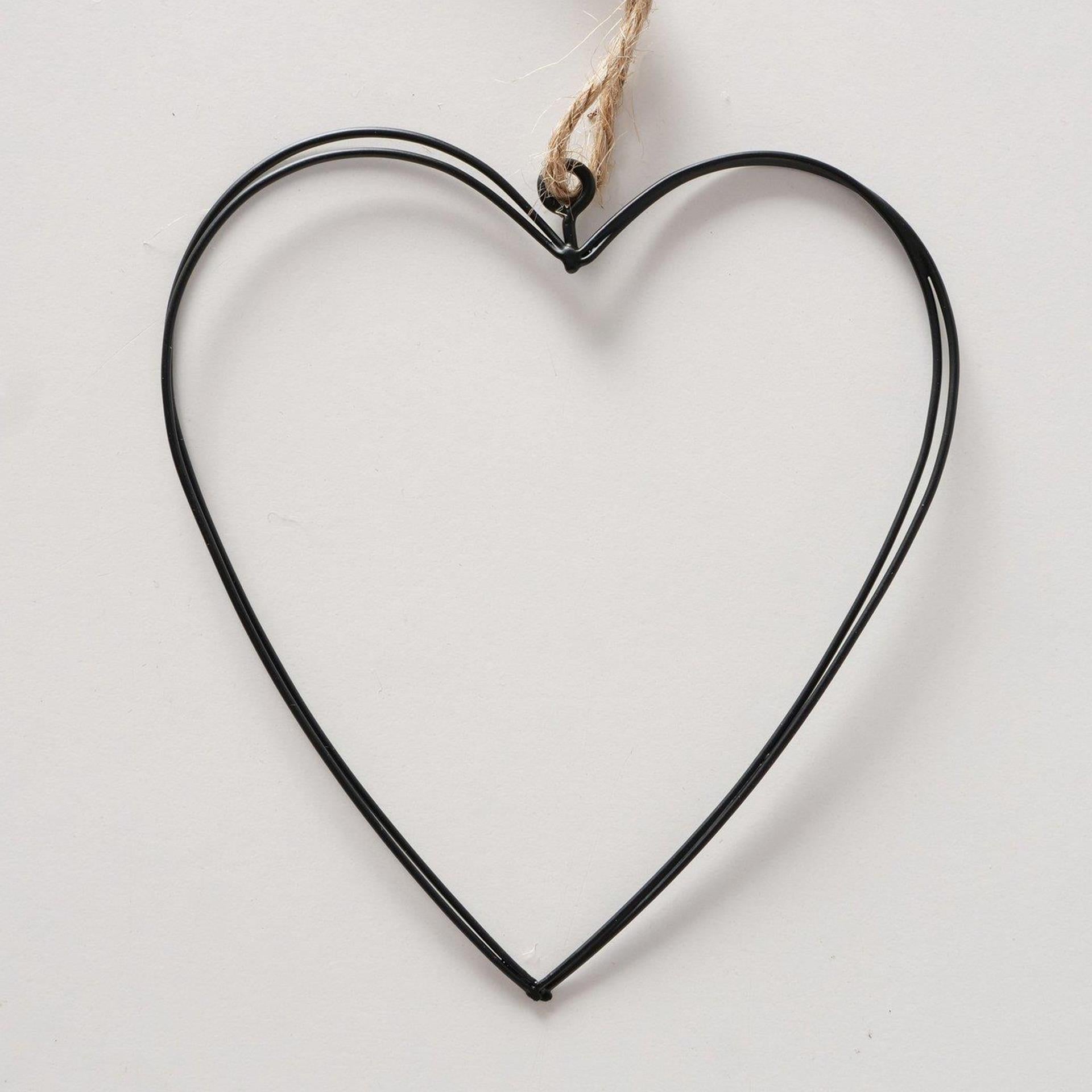 Boltze pendentif home déco coeur lot de 6 11x10x2.5cm