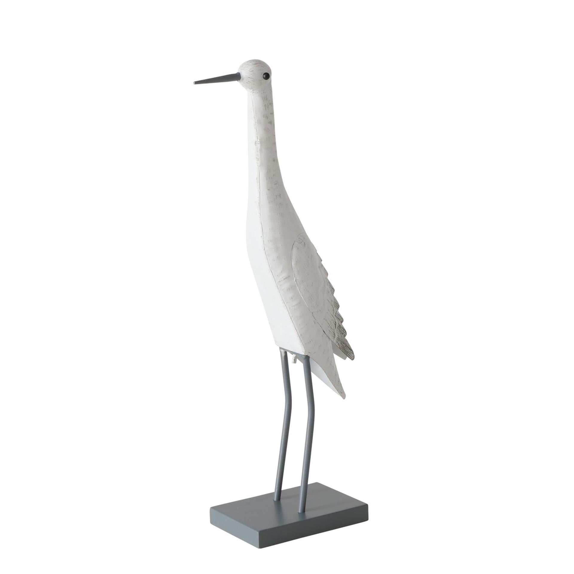 Boltze home statue oiseau métal blanc h55 cm