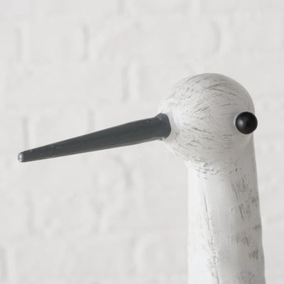 Boltze home statue oiseau métal blanc h55 cm