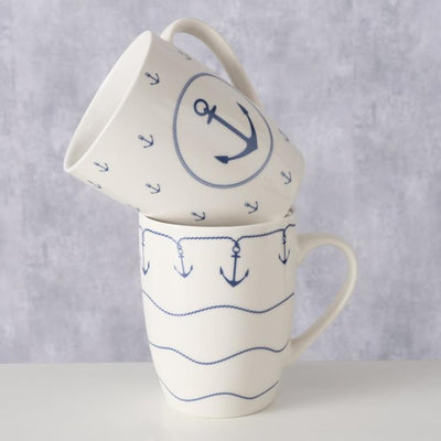 Boltze home tasse ancre 350ml porcelaine