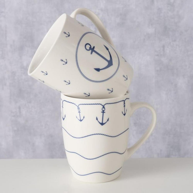 Boltze home tasse ancre 350ml porcelaine