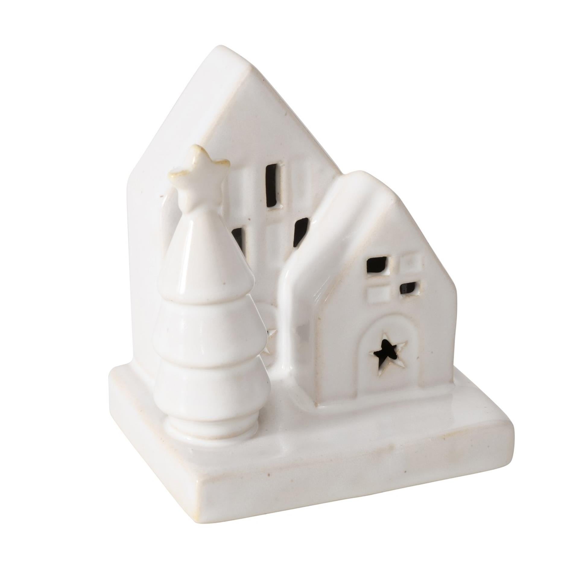 Boltze home déco maison cristo pierre avec LED h10cm