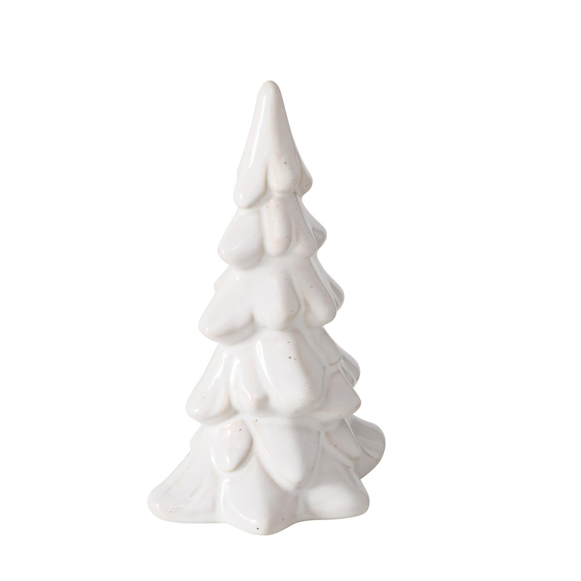 Boltze home déco Sapin de Noël pierre cristo h14,5cm blanc
