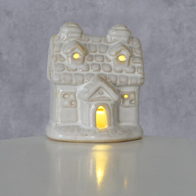 Boltze home déco maison cristo pierre avec LED h7cm blanc