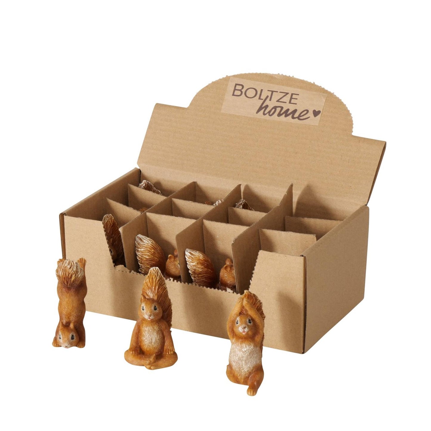 Boltze maison statue yoga écureuil polyrésine h7cm