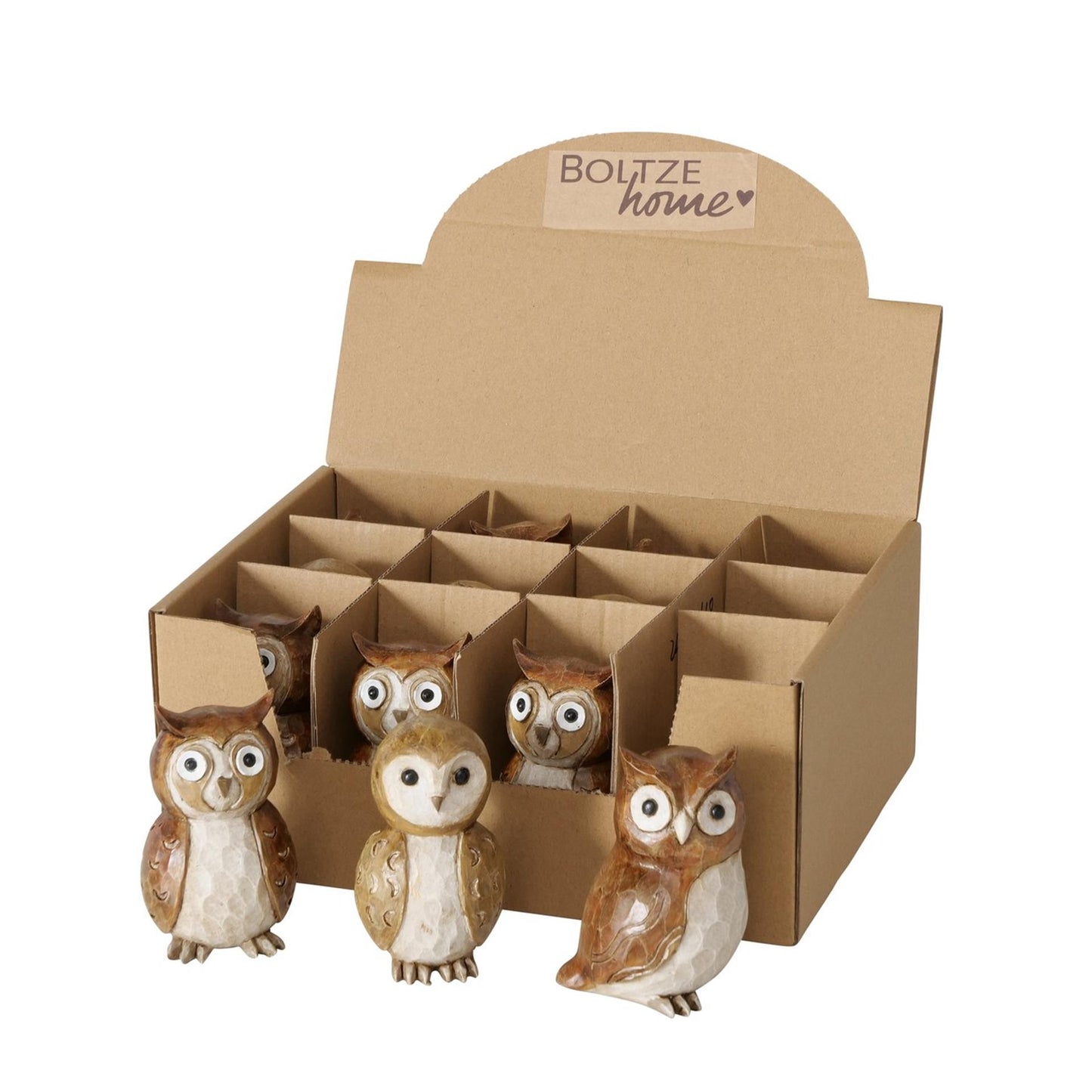 Boltze home figurine eulenius hibou 6x9cm