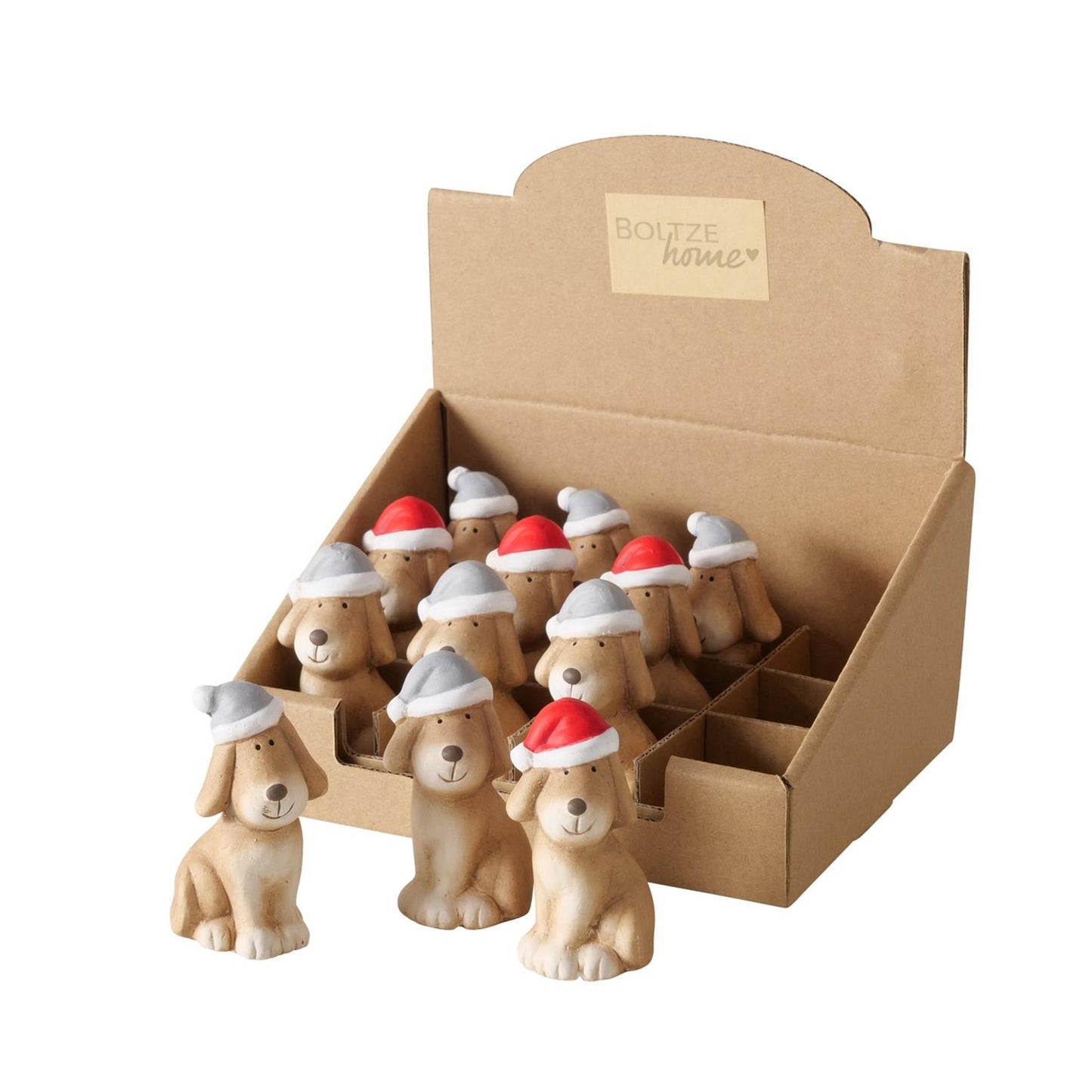 Boltze home statue Noël chien céramique h7,4cm