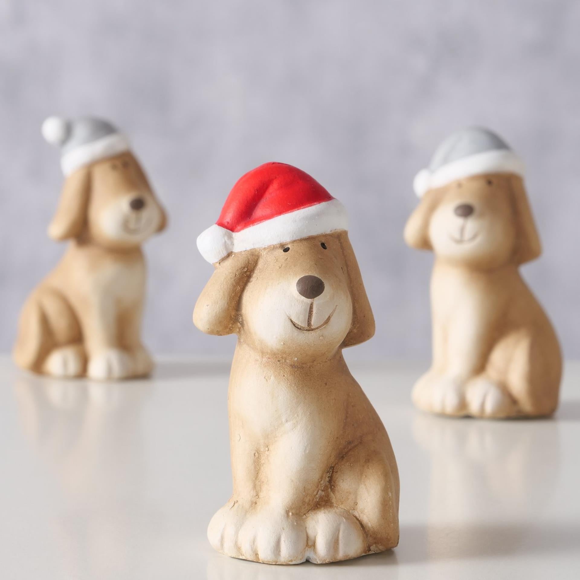 Boltze home statue Noël chien céramique h7,4cm