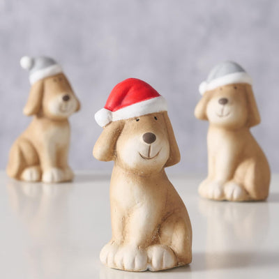Boltze home statue Noël chien céramique h7,4cm