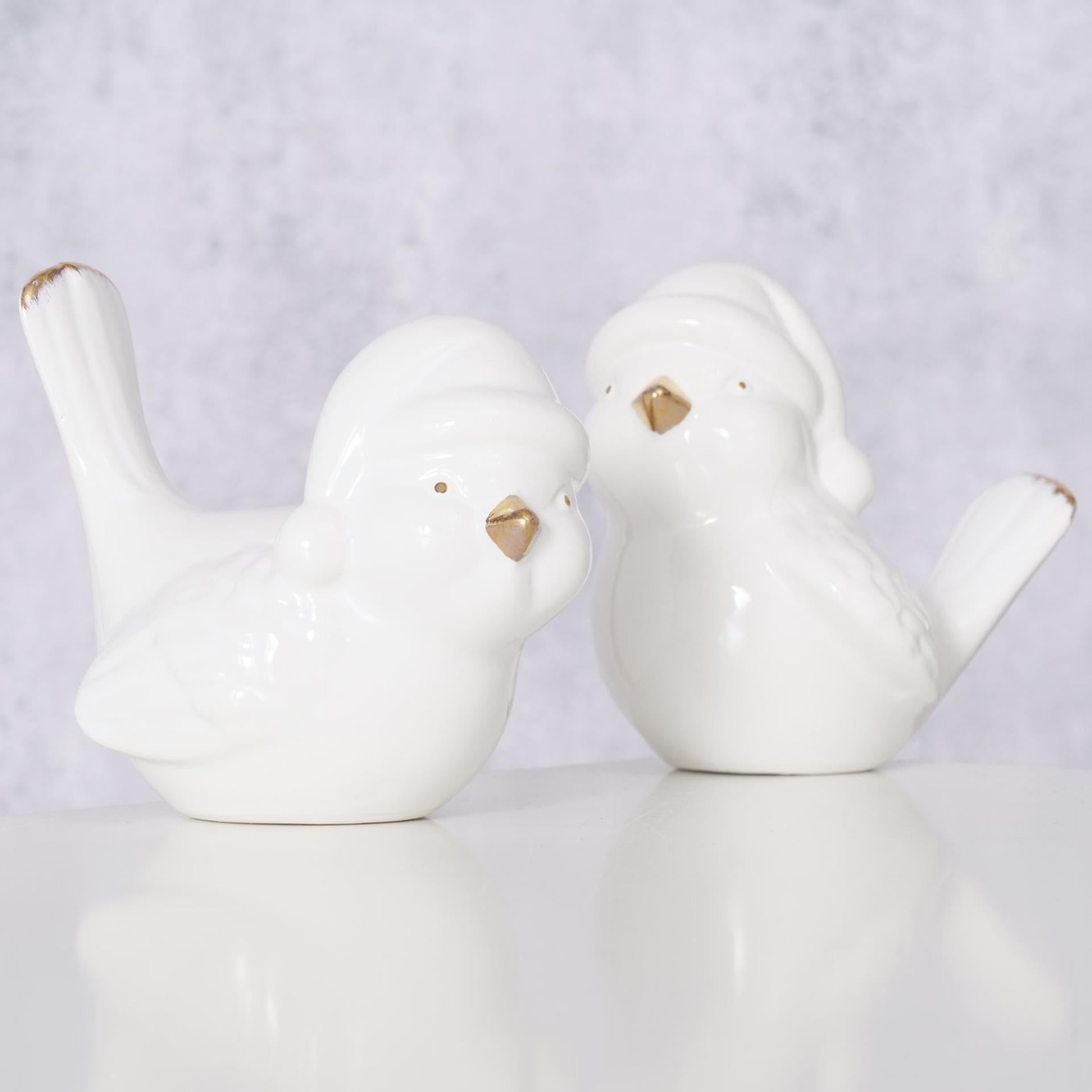 Boltze maison oiseau ville dolomite h9cm blanc