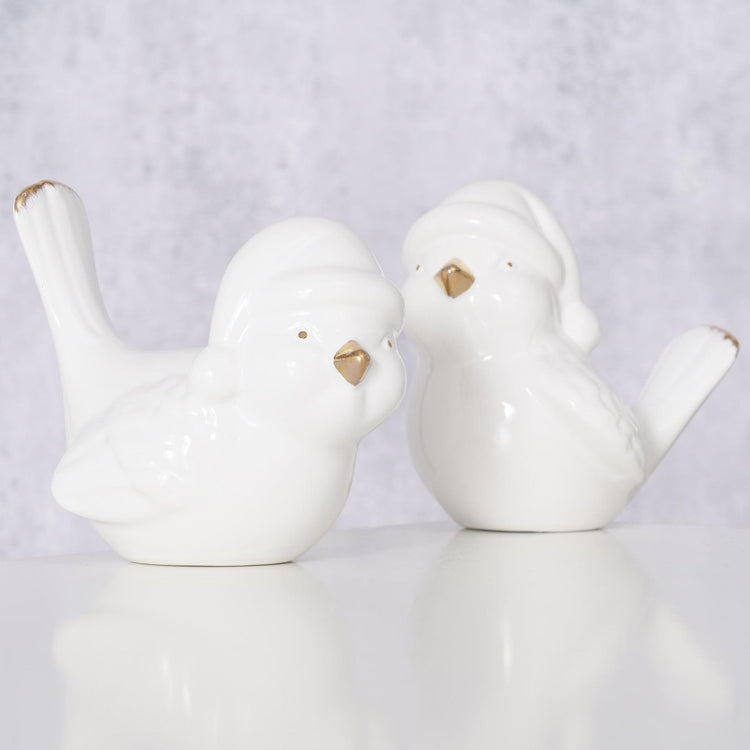 Boltze maison oiseau ville dolomite h9cm blanc