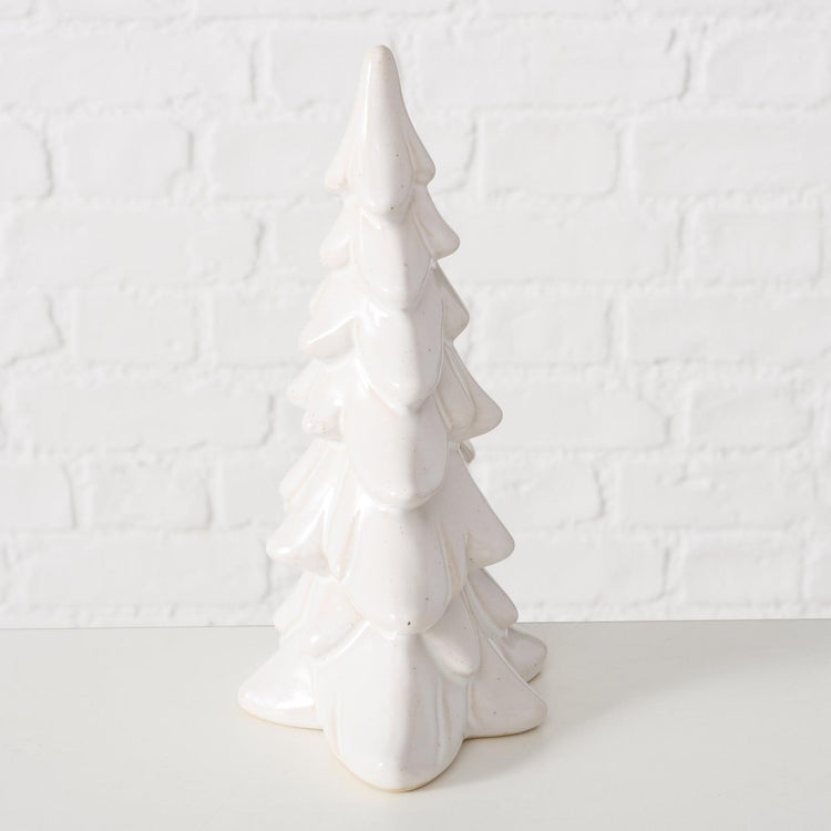 Boltze home déco Sapin de Noël pierre cristo h20cm blanc