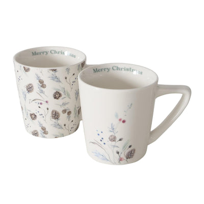 Tasse en céramique Boltze home avec pommes de pin 300 ml