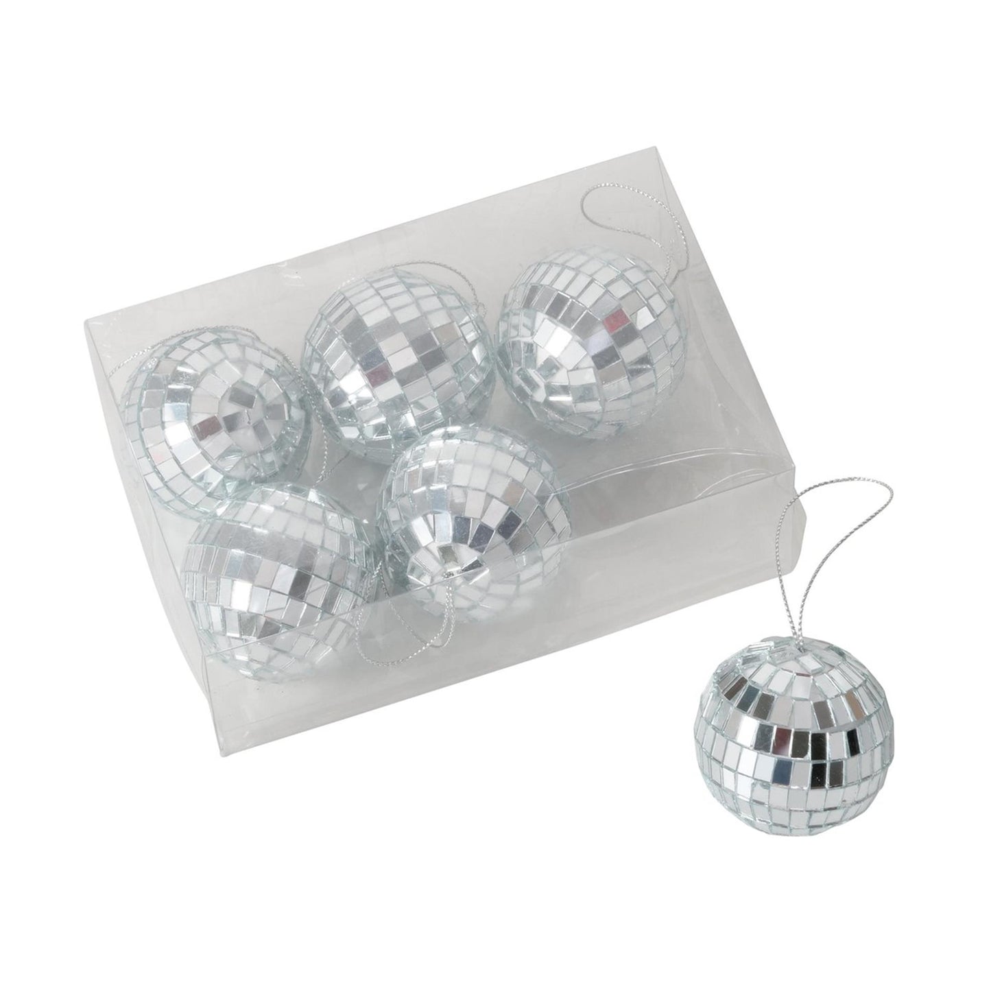 Boltze home Boule de Noël verre disco 5x5cm 6 pièces