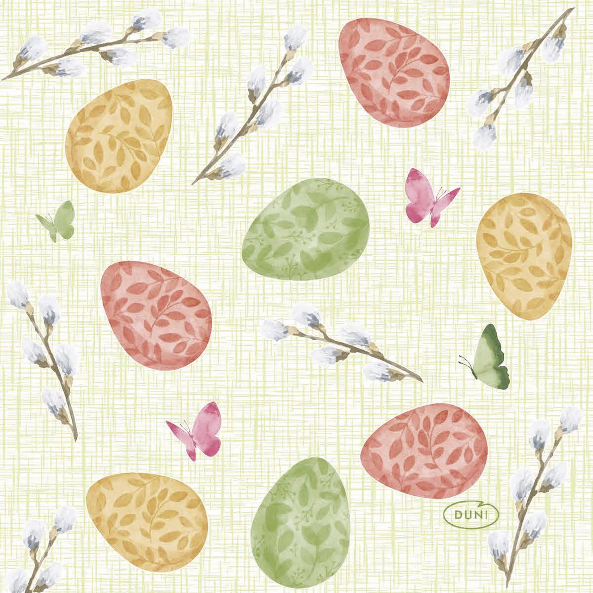 Serviettes Duni joyeux printemps 24x24cm