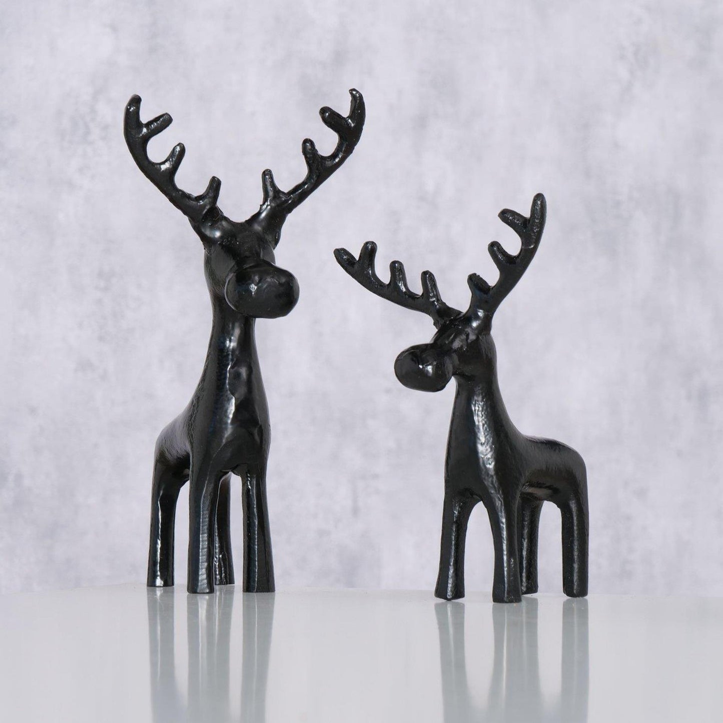 Boltze home figurine élan noir 2 pièces