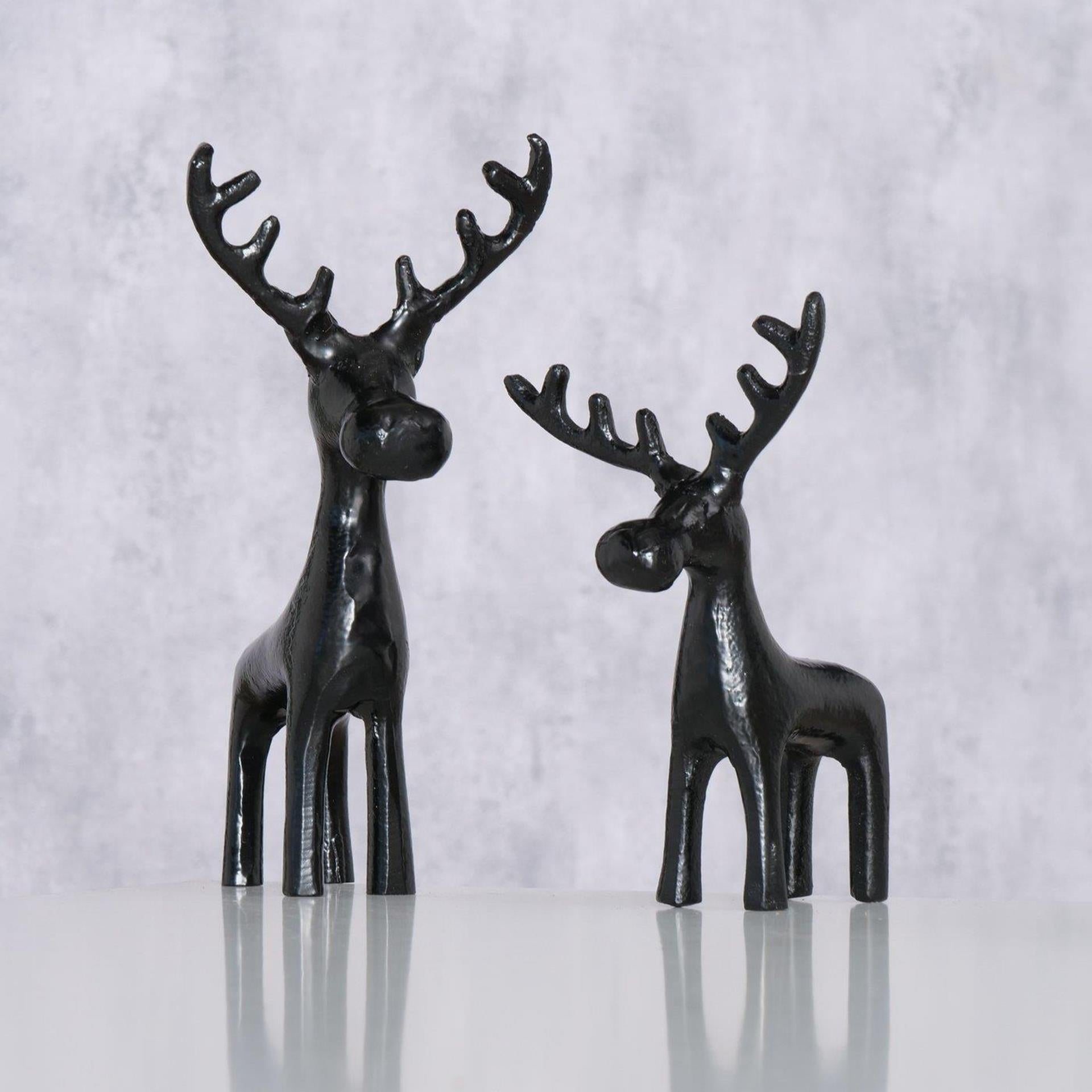 Boltze home figurine élan noir 2 pièces