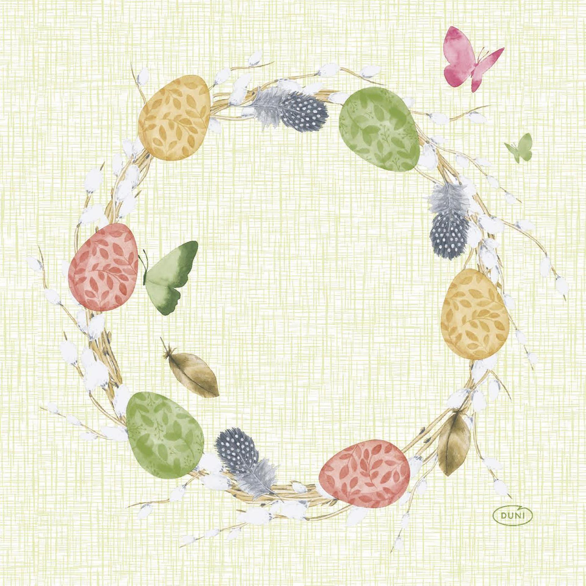 Serviettes Duni joyeux printemps 33x33cm