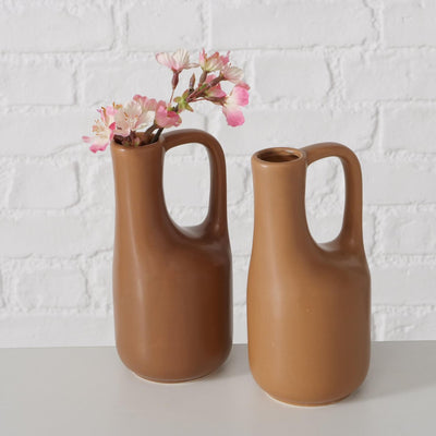 Boltze home vase pierre marron h18,2cm