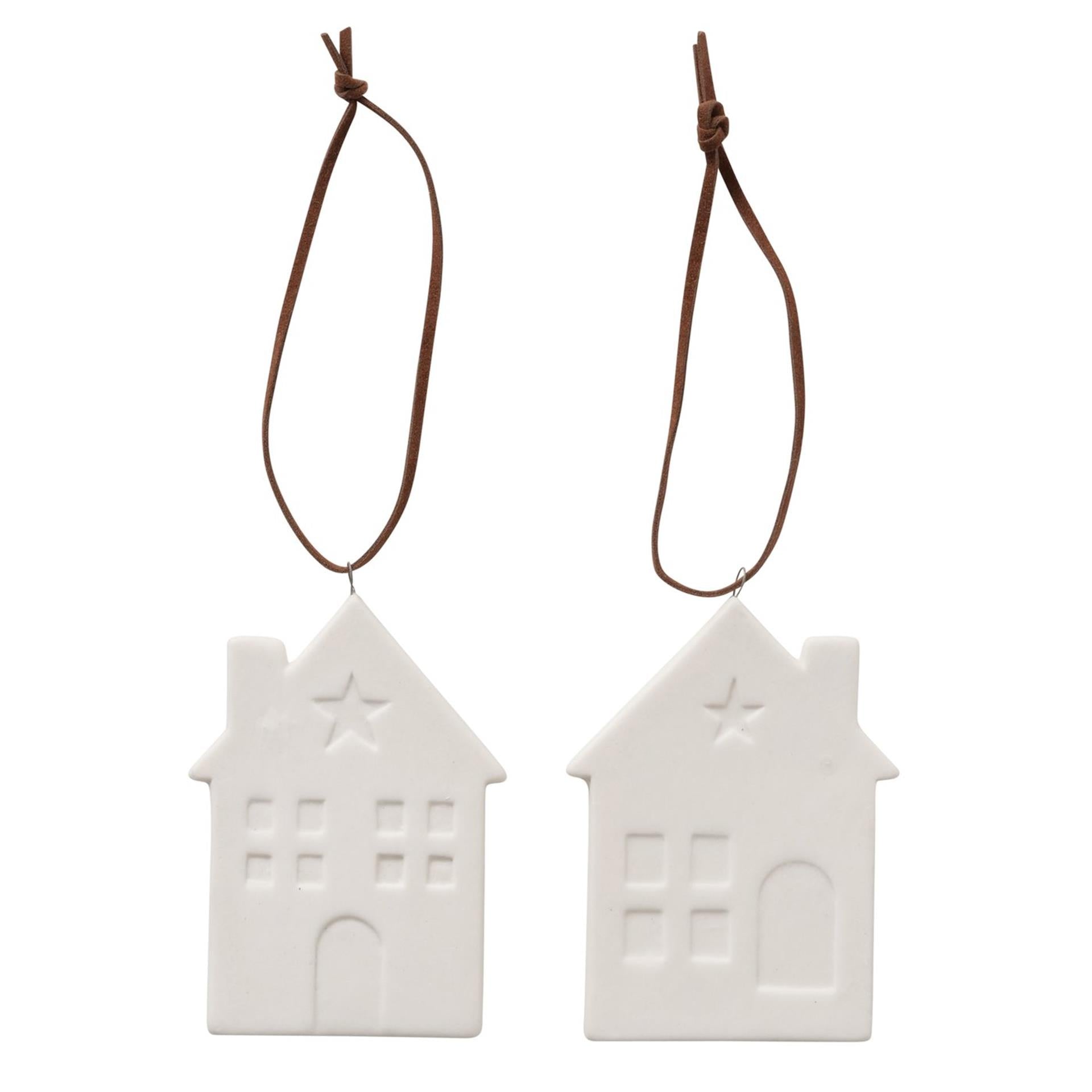 Boltze home suspension maison samy porcelaine 6xh8cm blanc