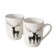 Boltze home tasse renne h10,5cm noir et blanc
