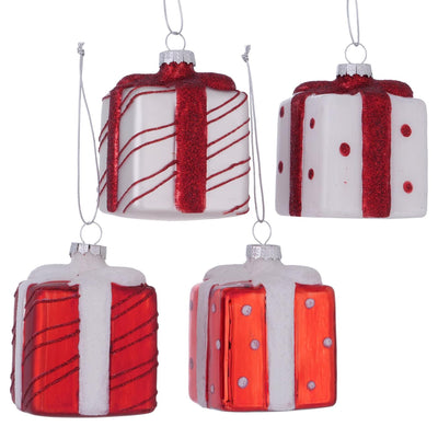 Boltze home pendentif de Noël cadeaux cadeaux verre h9x6cm