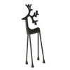 Boltze home statue cerf métal noir h55,5cm