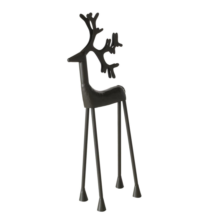 Boltze home statue cerf métal noir h55,5cm
