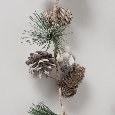 Guirlande maison Boltze avec pommes de pin l120cm