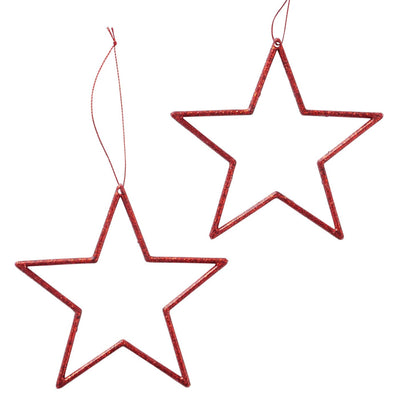 Boltze home Pendentif de Noël étoile 2 pcs. 12x12cm