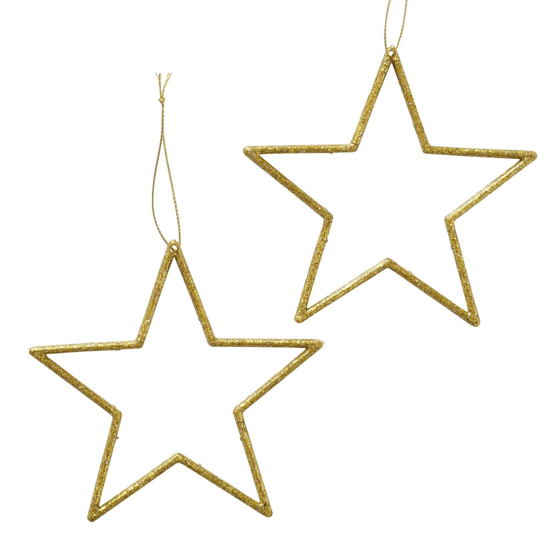 Boltze home Pendentif de Noël étoile 2 parties or 12cm