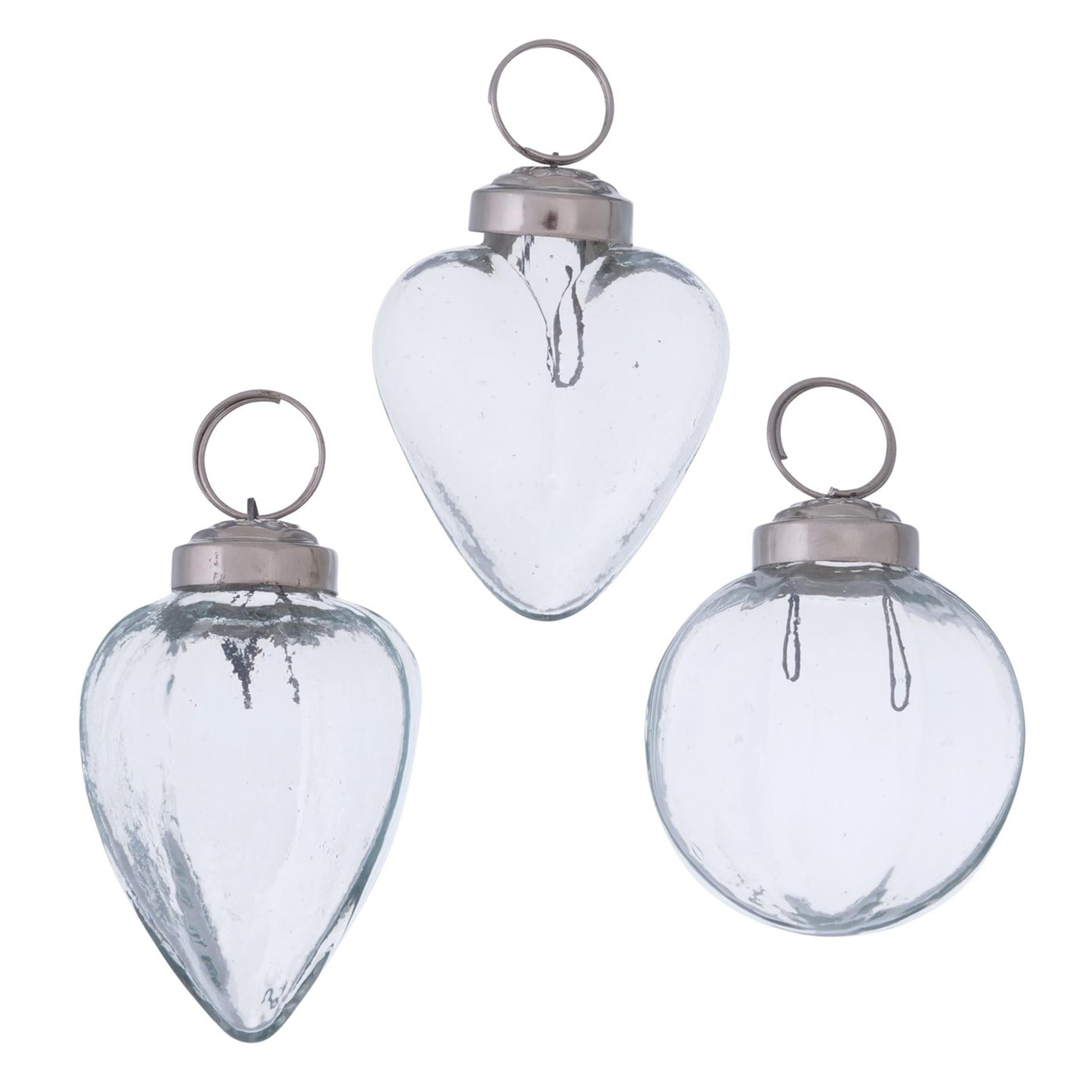 Boltze home Suspension de Noël smalla verre h7xø5cm
