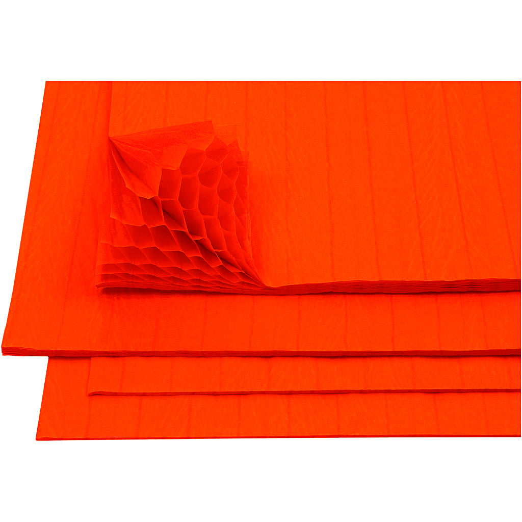 Papier harmonica Creativ company, feuille 28x17,8 cm, orange, 8 feuilles 1 boîte