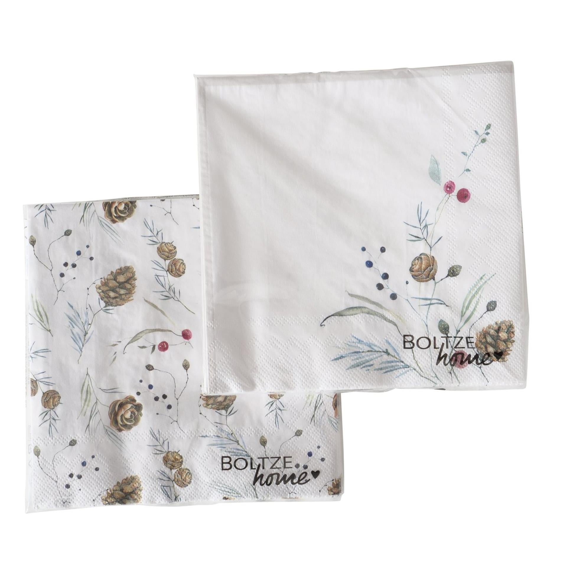 Boltze home serviettes pommes de pin 20 pcs.