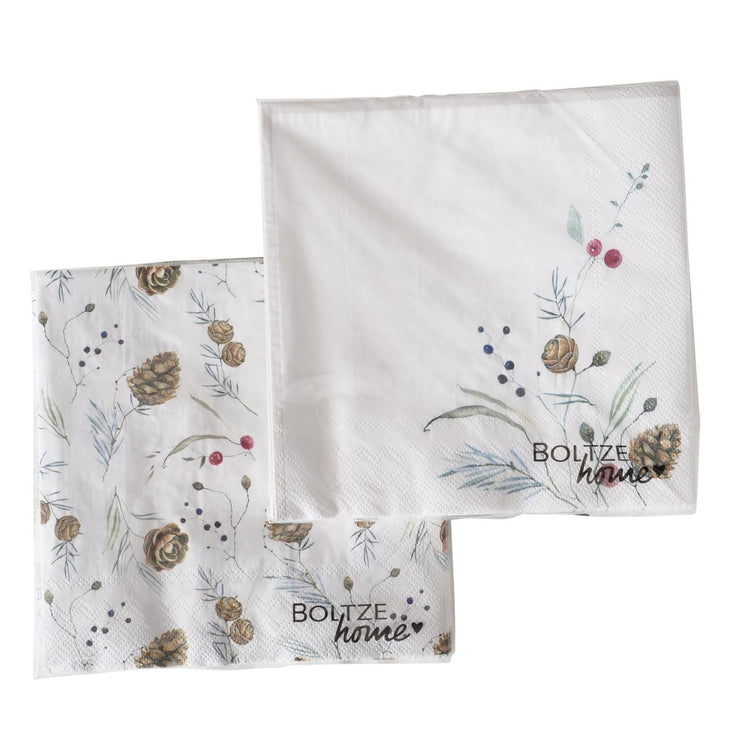 Boltze home serviettes pommes de pin 20 pcs.