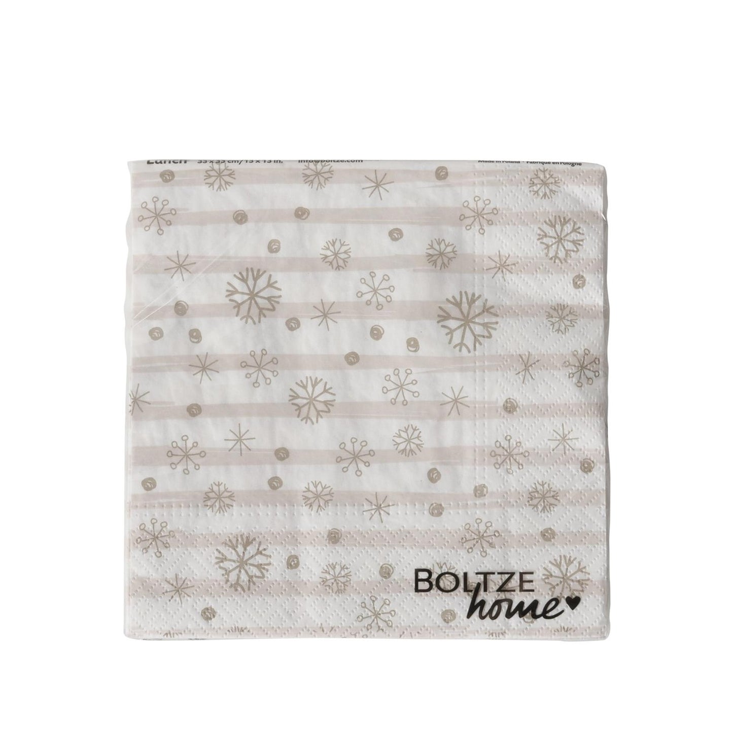 Boltze home serviettes flocon de neige 33cm 20 pièces