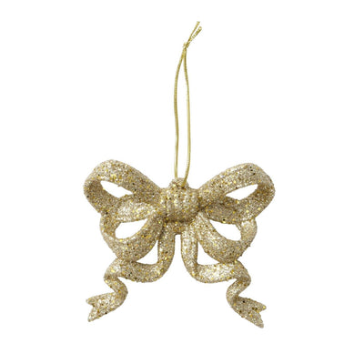 Boltze home pendentif de Noël noeud or set a 2
