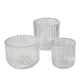 Boltze home photophore verre transparent set a 3